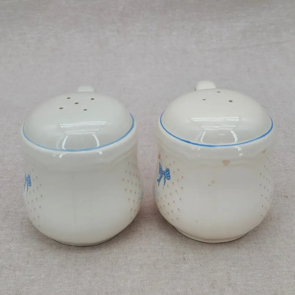 TIENSHAN AUNT RHODY Salt & Pepper Shakers w/Handles Country Geese Brick Oven